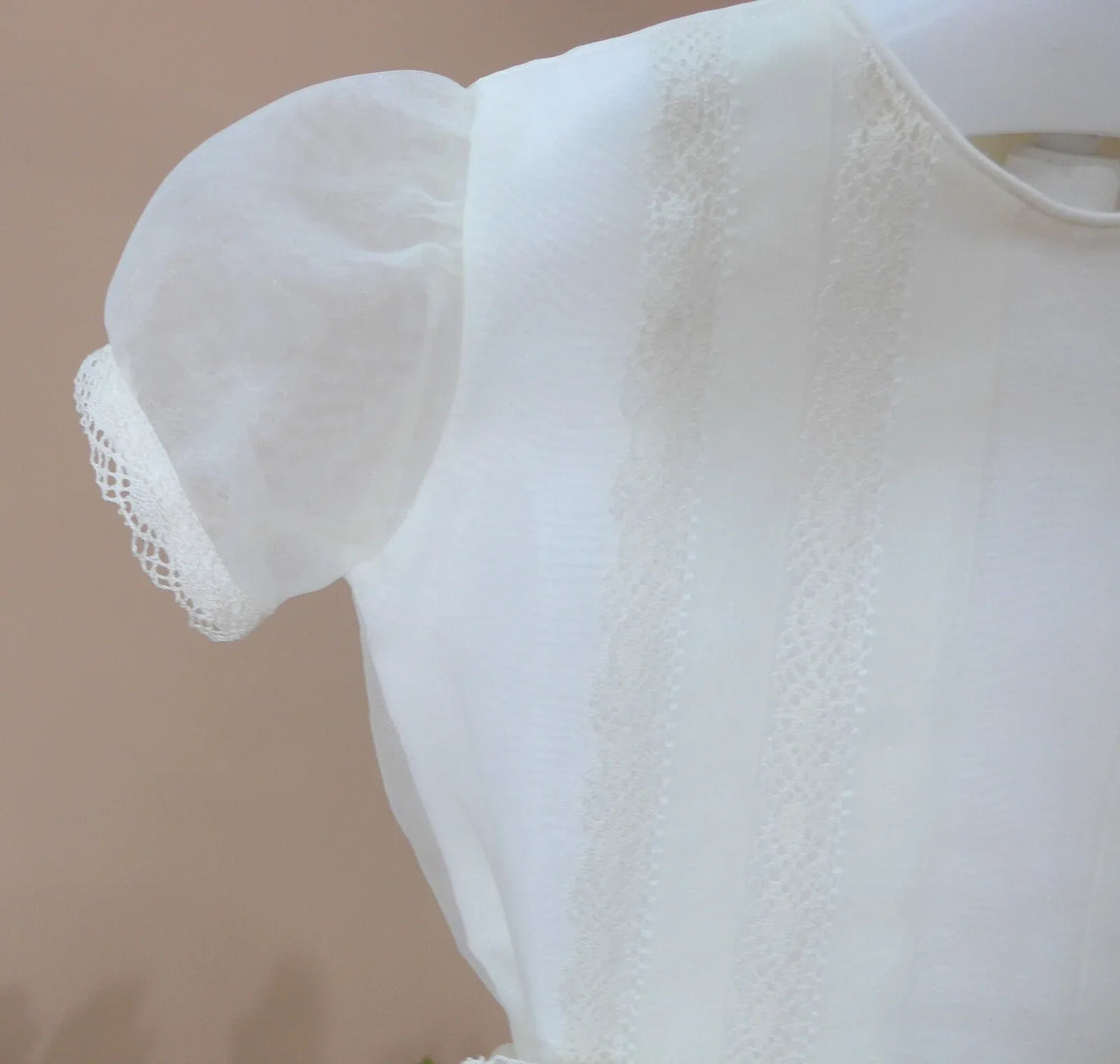 Conjunto organza beig camisa y braguita - PARDALETS