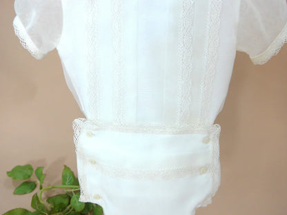 Conjunto organza beig camisa y braguita - PARDALETS