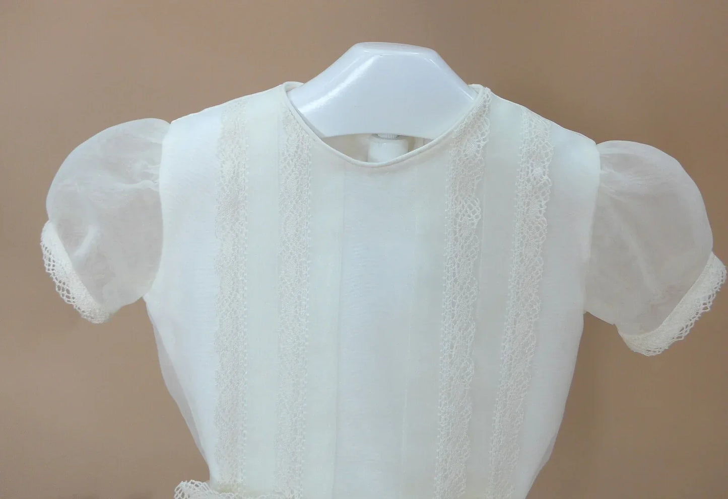 Conjunto organza beig camisa y braguita - PARDALETS