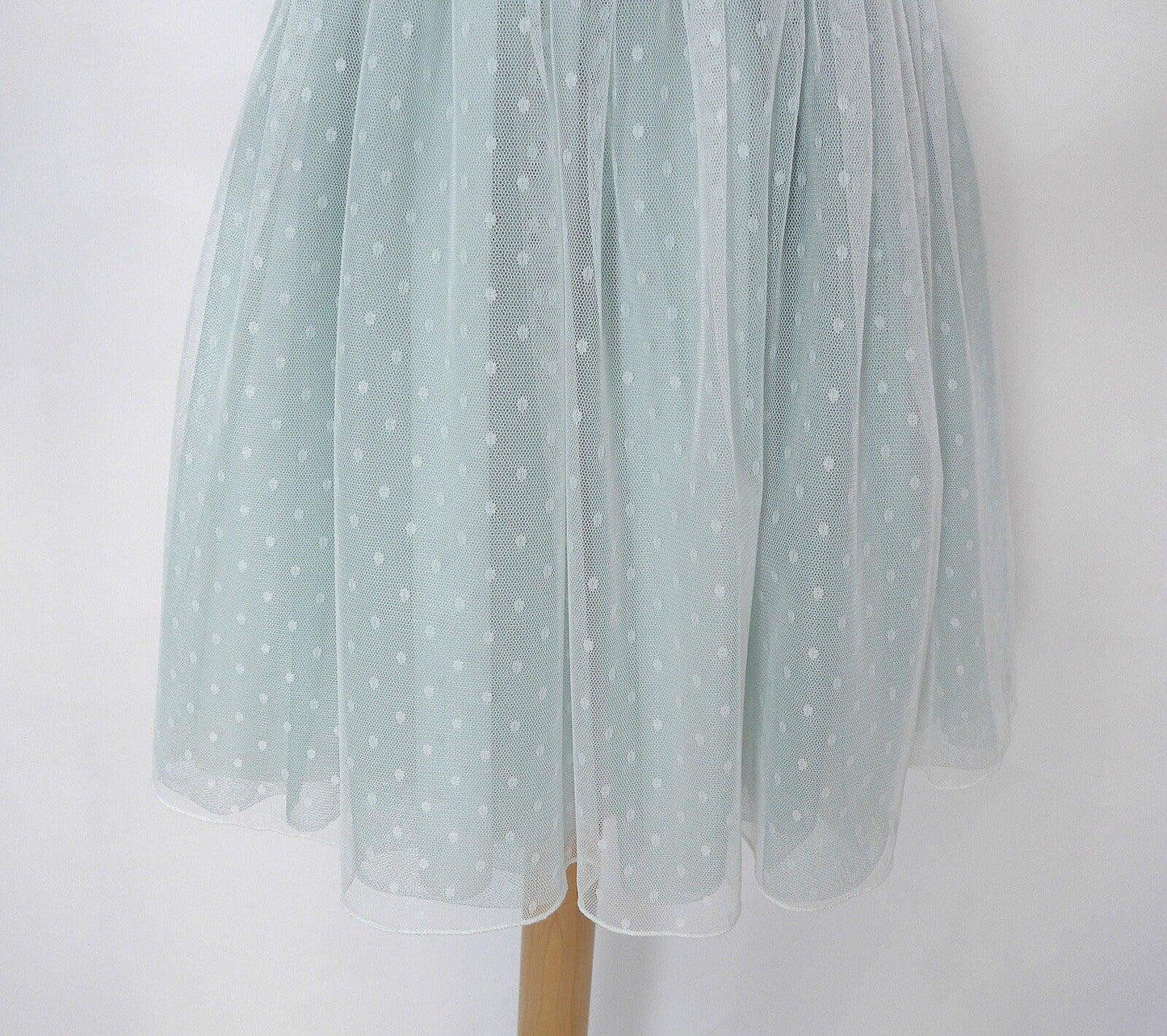 Vestido tul verde sin mangas - PARDALETS