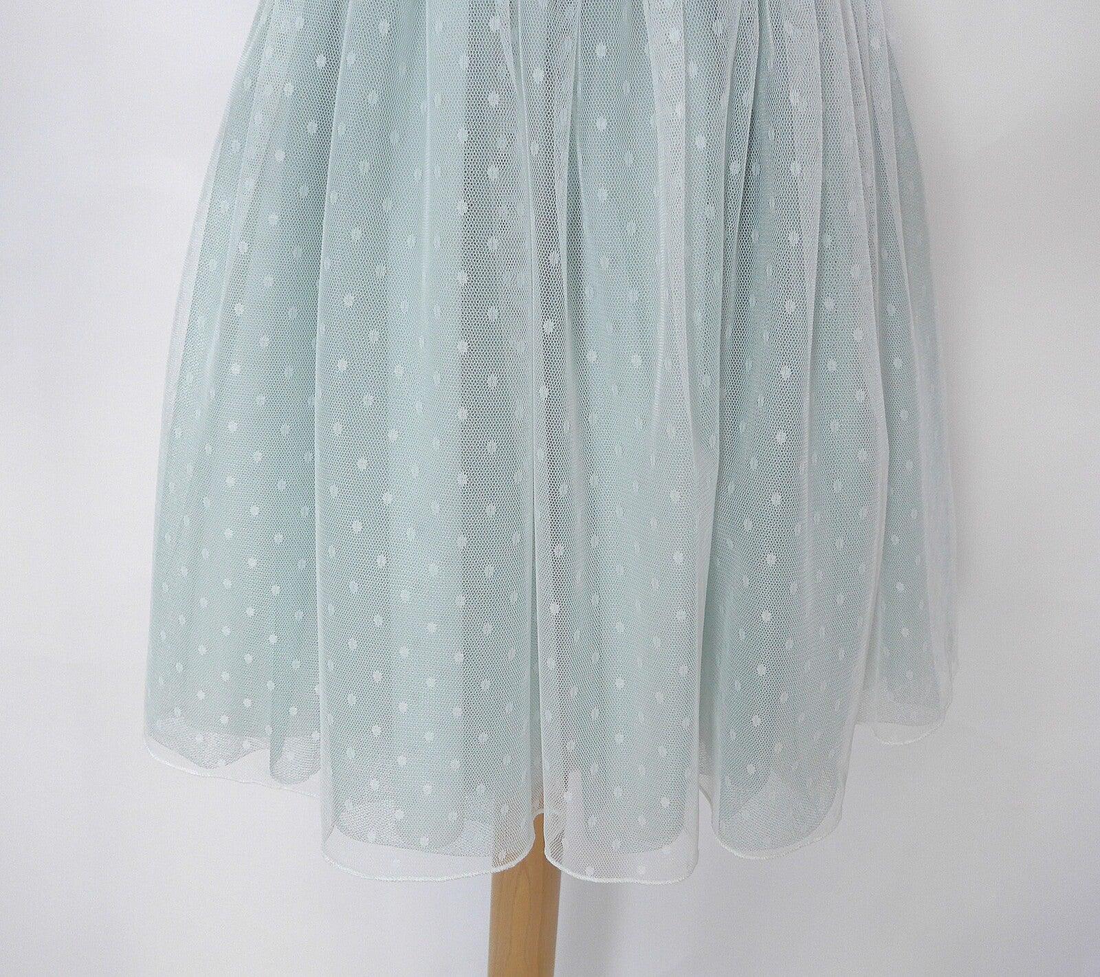 Vestido tul verde sin mangas - PARDALETS