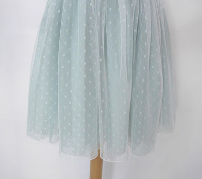 Vestido tul verde sin mangas - PARDALETS