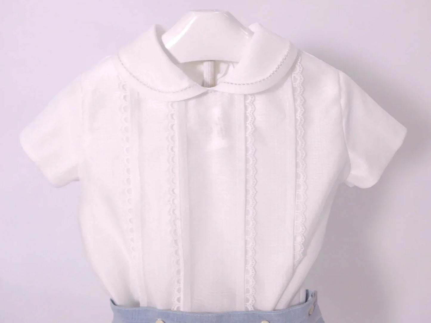 Conjunto camisa blanca y short azul - PARDALETS