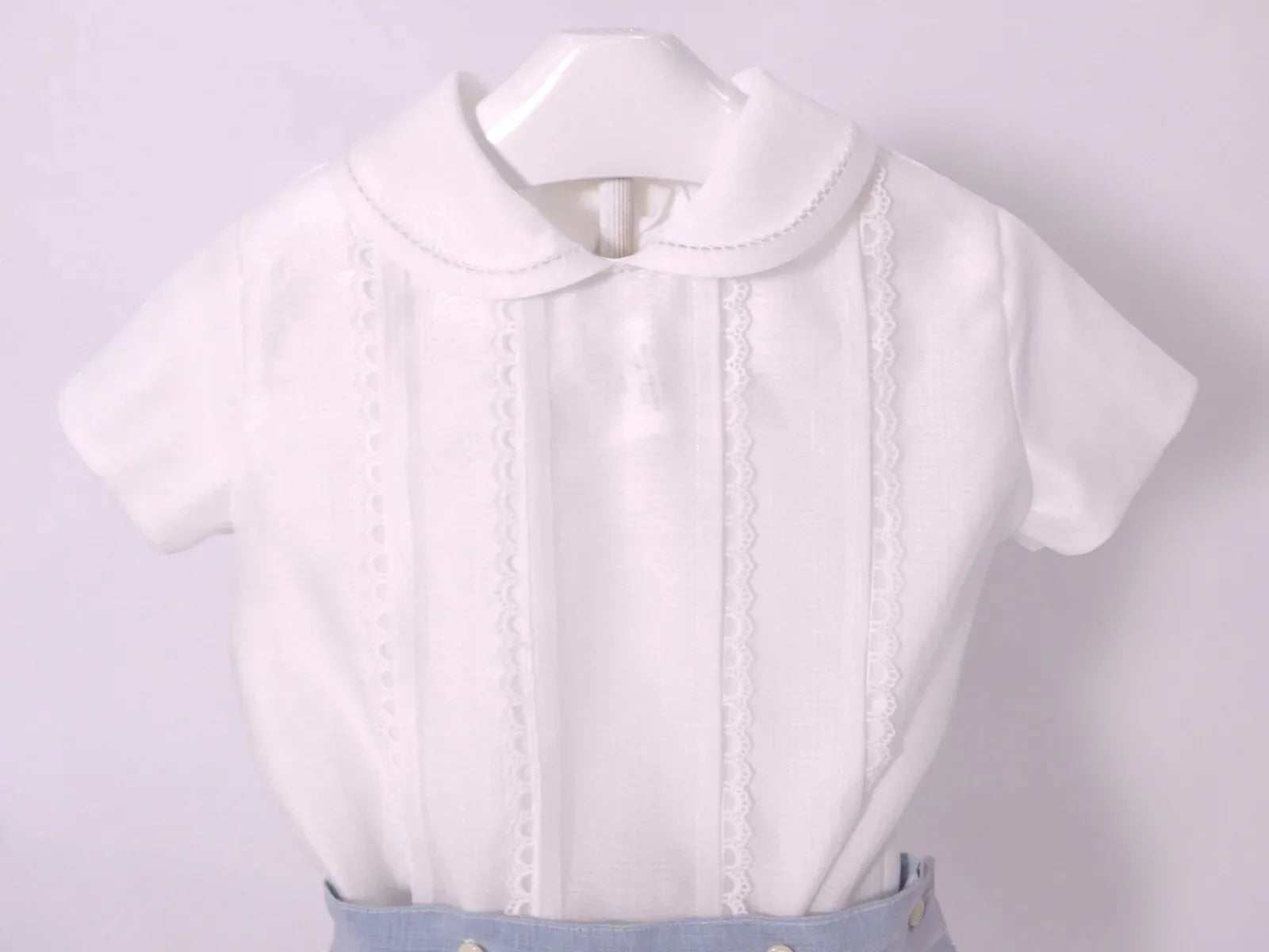 Conjunto camisa blanca y short azul - PARDALETS