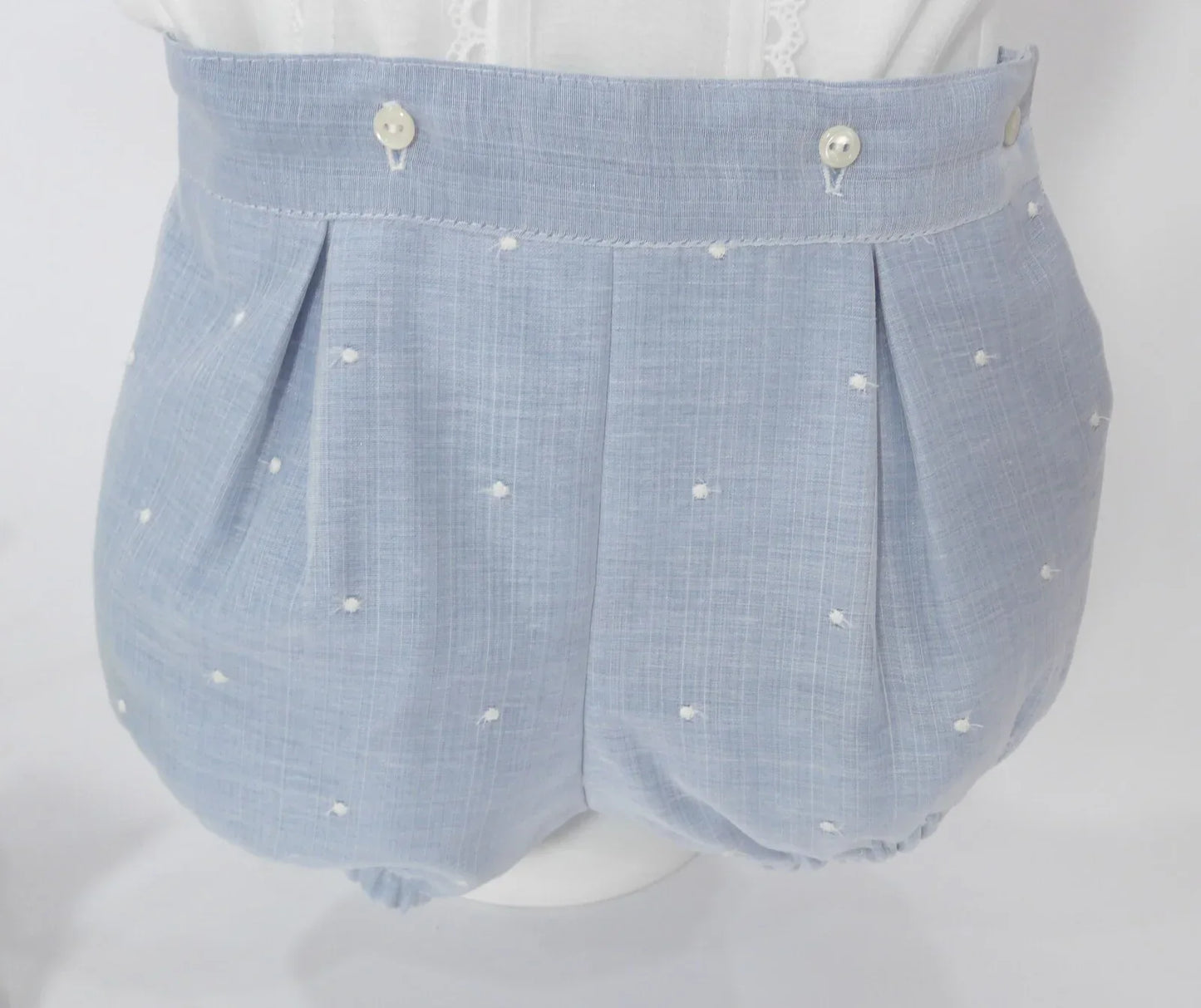 Conjunto camisa blanca y short azul - PARDALETS