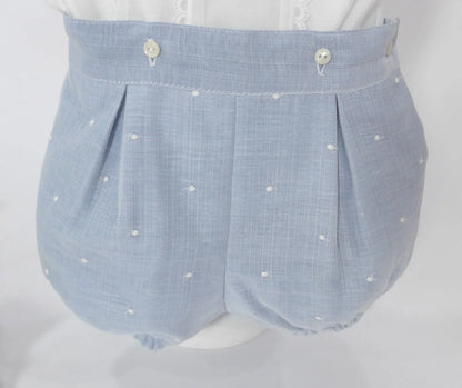 Conjunto camisa blanca y short azul - PARDALETS