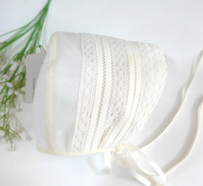 Capota organza beig con puntillas - PARDALETS