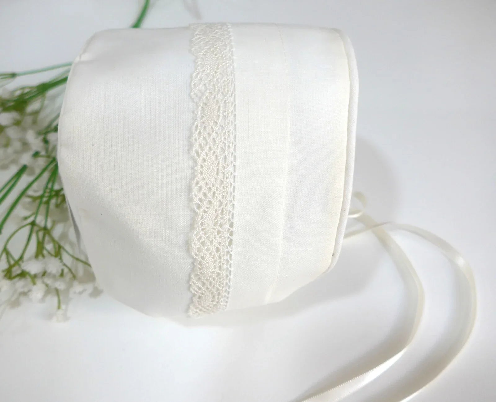 Capota batista beig con puntilla - PARDALETS