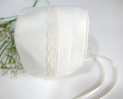 Capota batista beig con puntilla - PARDALETS