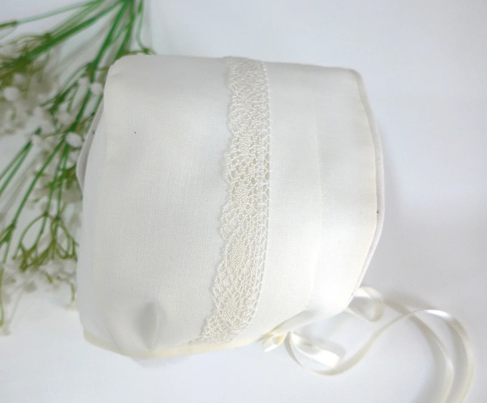 Capota batista beig con puntilla - PARDALETS