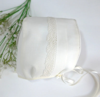 Capota batista beig con puntilla - PARDALETS