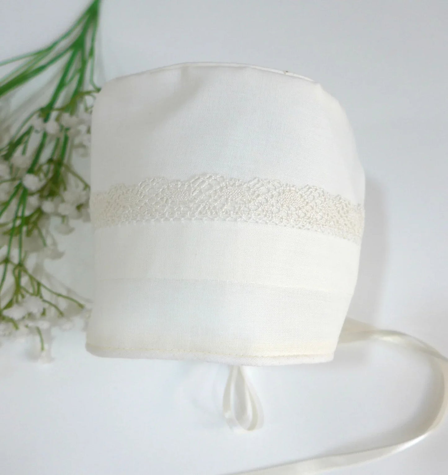 Capota batista beig con puntilla - PARDALETS