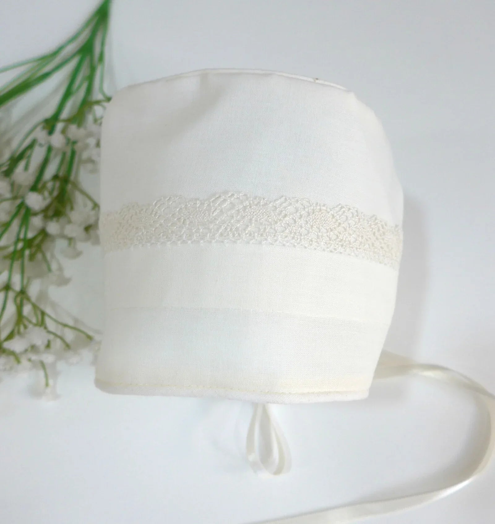 Capota batista beig con puntilla - PARDALETS