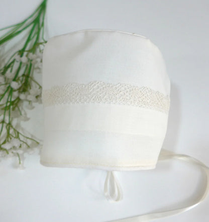 Capota batista beig con puntilla - PARDALETS