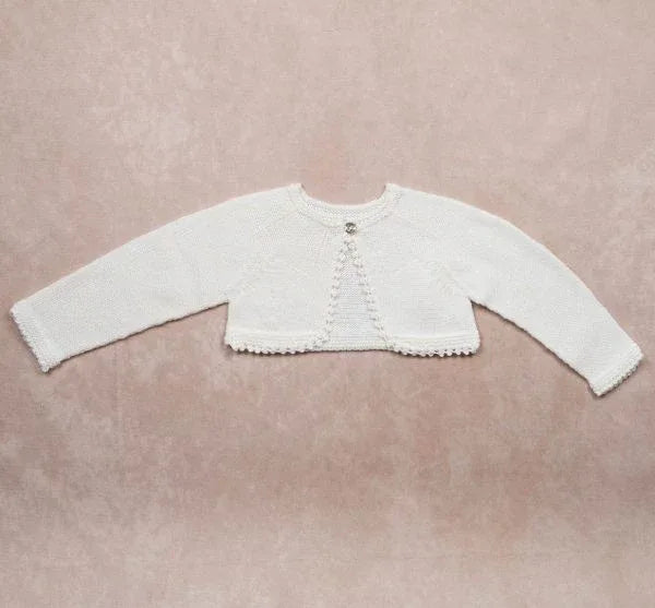 Chaqueta corta beig punto liso - PARDALETS