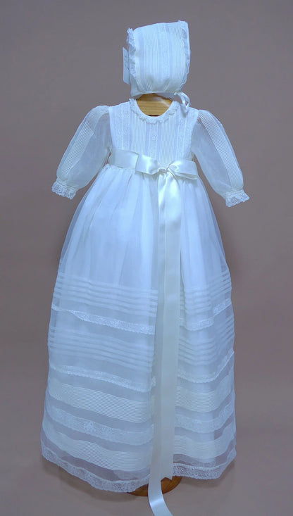 Faldon de organza beig con capa - PARDALETS