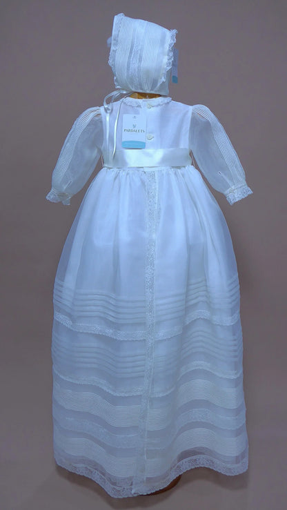 Faldon de organza beig con capa - PARDALETS