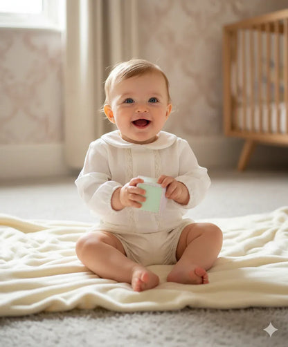 Conjunto camisa y bombacho terciopelo beig - PARDALETS