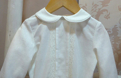 Conjunto camisa y bombacho terciopelo beig - PARDALETS