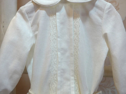 Conjunto camisa y bombacho terciopelo beig - PARDALETS