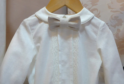 Conjunto camisa y bombacho terciopelo beig - PARDALETS