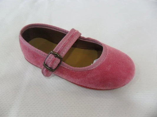 Mercedita terciopelo rosa con hebilla - PARDALETS