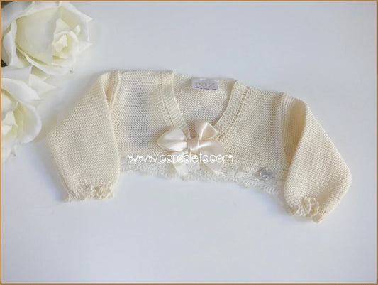 CHAQUETA CORTA BEIGE CON LAZO - PARDALETS