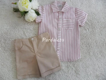 Camisa rayas y short arena - PARDALETS