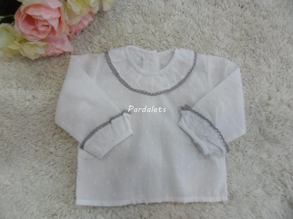 CAMISA PLUMETI BLANCA Y GRIS