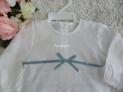 Blusa y culote topos verde mar - PARDALETS