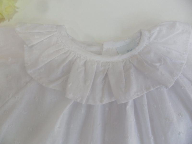 Camisa plumeti Blanco cuello volante