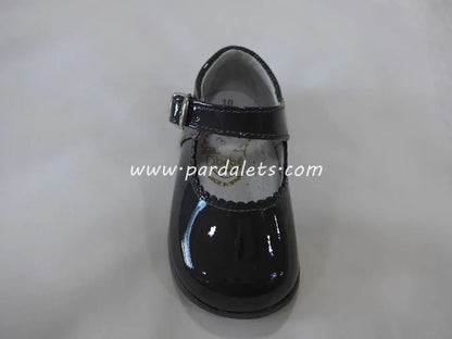Mercedita charol gris hebilla con suela DBebe Shoes - PARDALETS