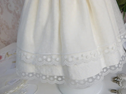 Vestido tul bordado beig - PARDALETS