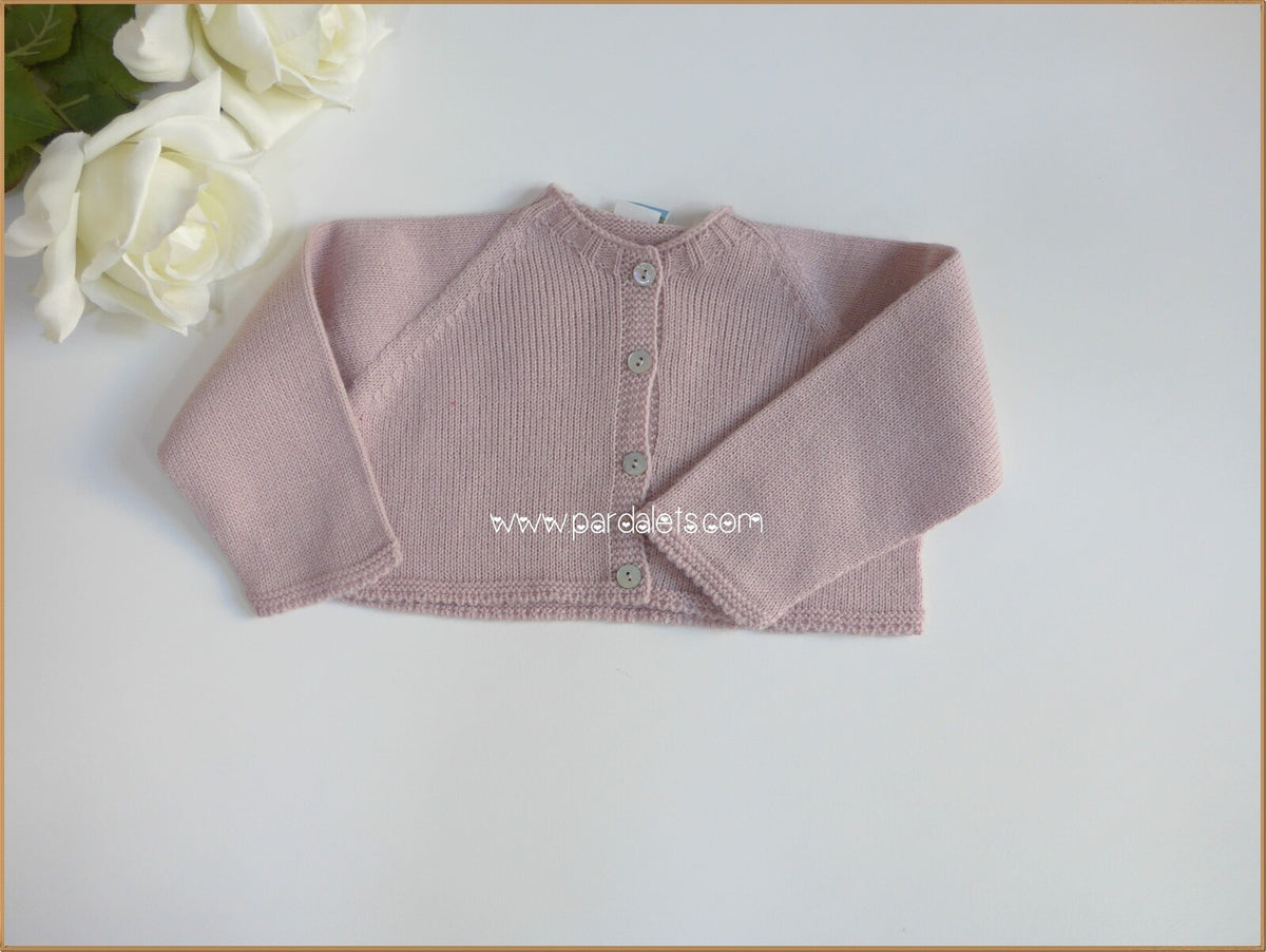 Chaqueta lana rosa empolvado