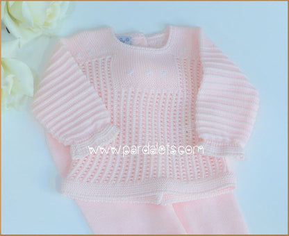 Jubon y polaina rosa bebe Paz Rodriguez - PARDALETS