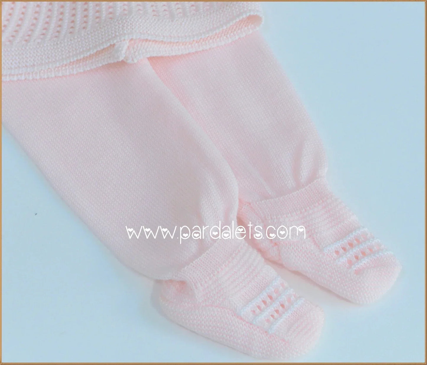 Jubon y polaina rosa bebe Paz Rodriguez - PARDALETS