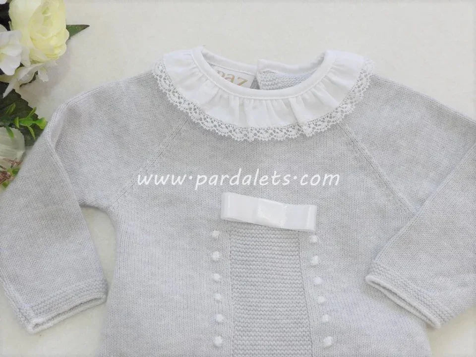 Jubon gris y cubrepañal Paz Rodriguez - PARDALETS
