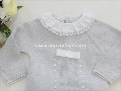 Jubon gris y cubrepañal Paz Rodriguez - PARDALETS