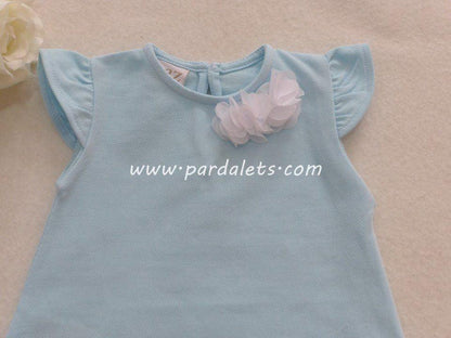 Vestido verde mar algodon Paz Rodriguez - PARDALETS