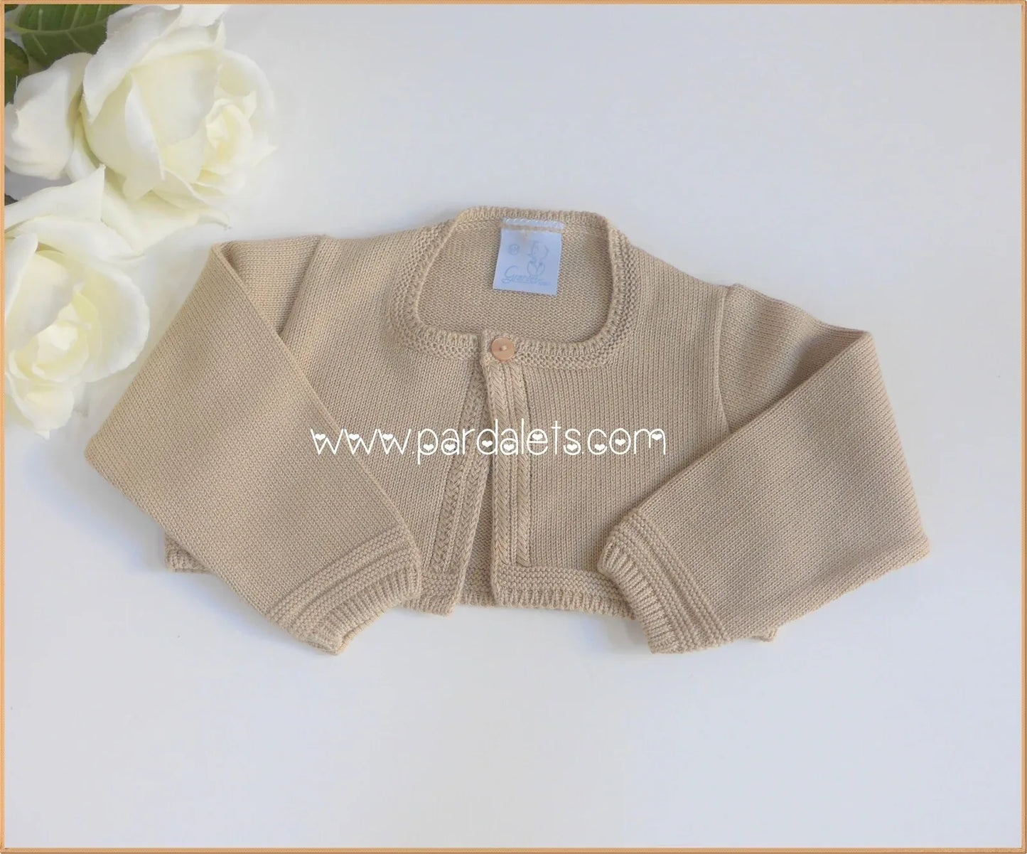 Chaqueta corta arena algodon Artesania Granlei - PARDALETS