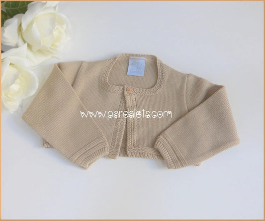 Chaqueta corta arena algodon Artesania Granlei - PARDALETS