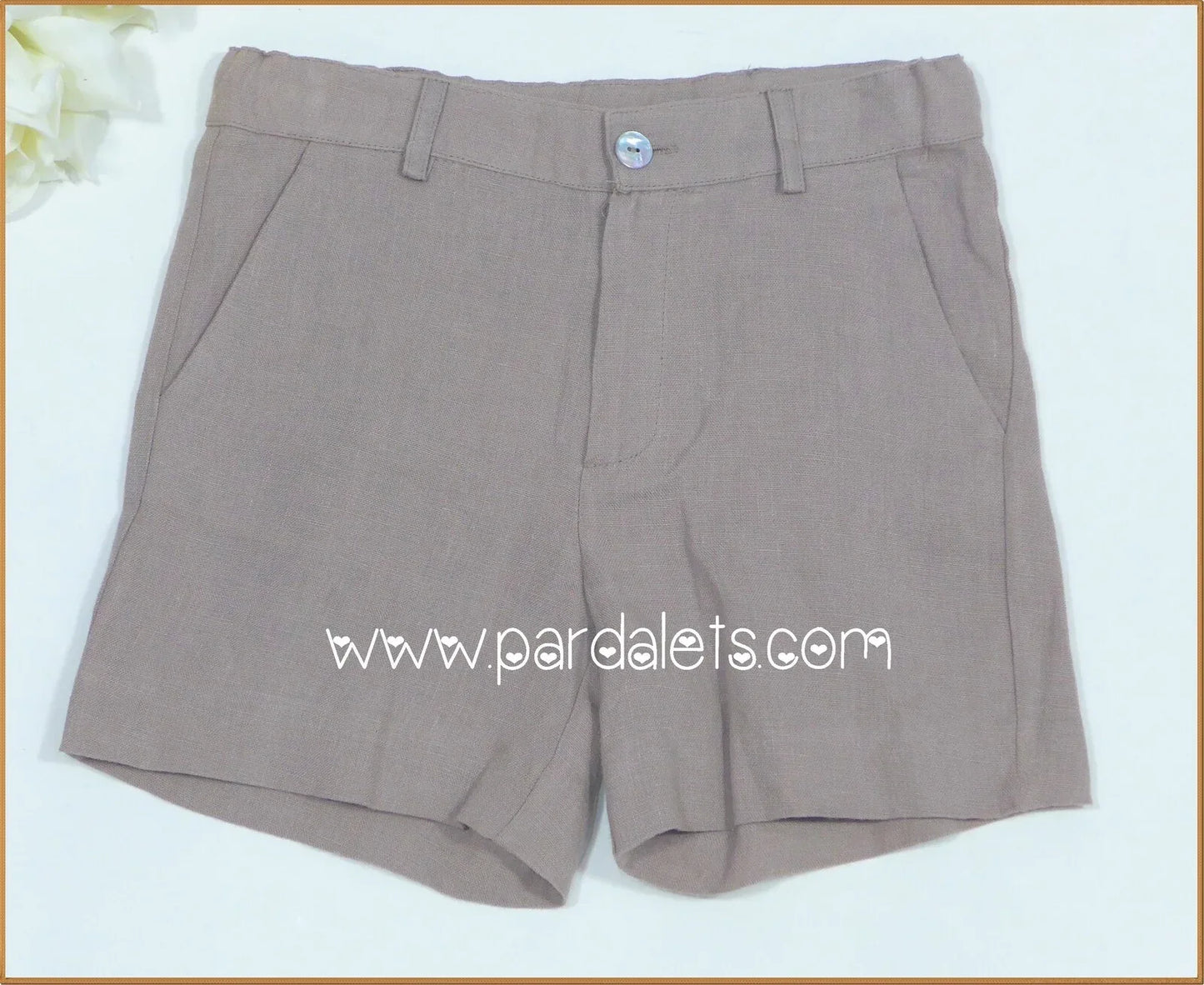 Short lino camel Dolce Petit - PARDALETS