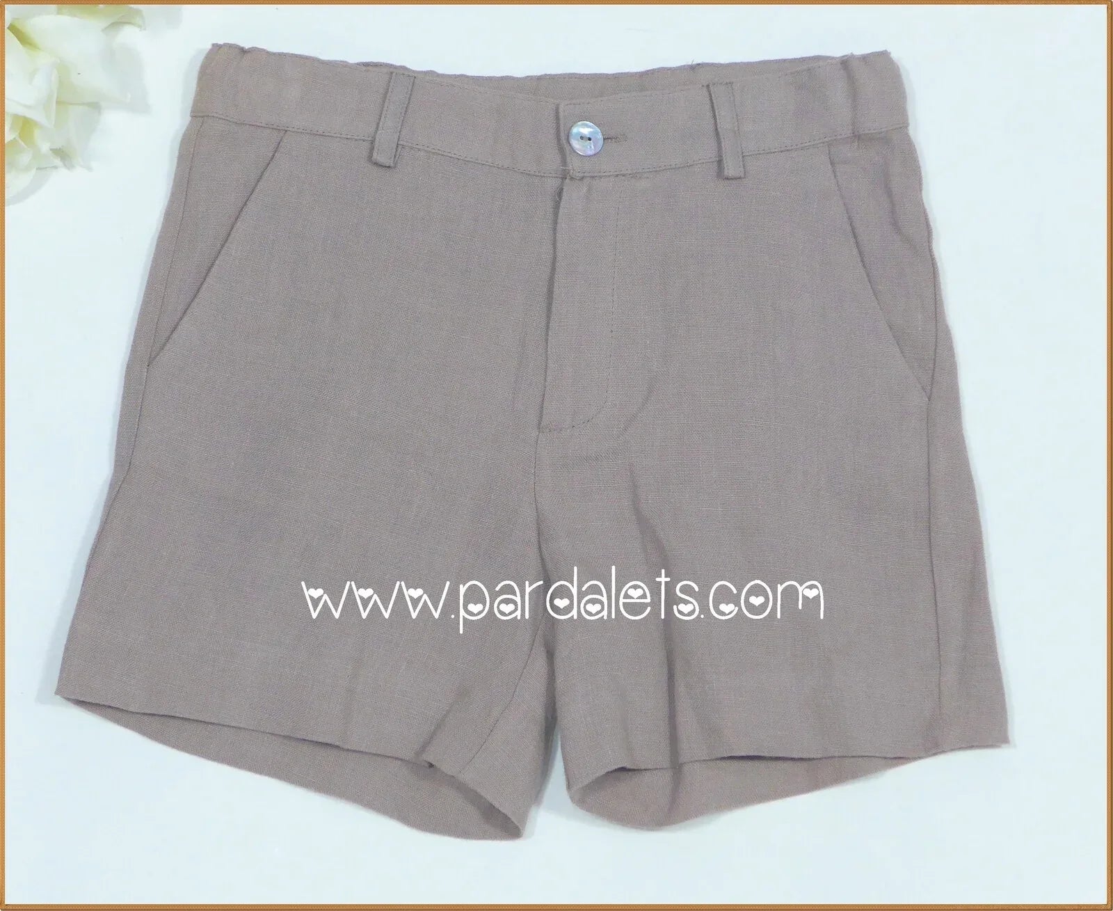 Short lino camel Dolce Petit - PARDALETS