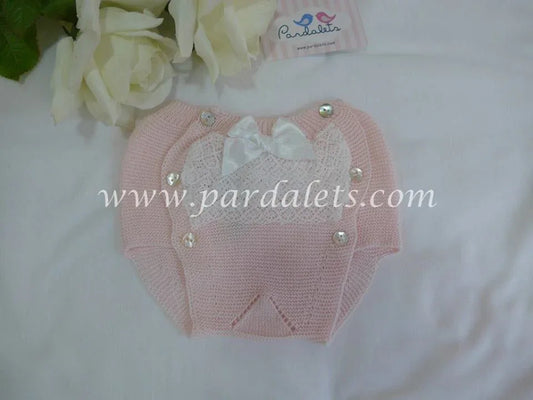 Braguita bebe hilo rosa con puntilla Paz Rodriguez - PARDALETS