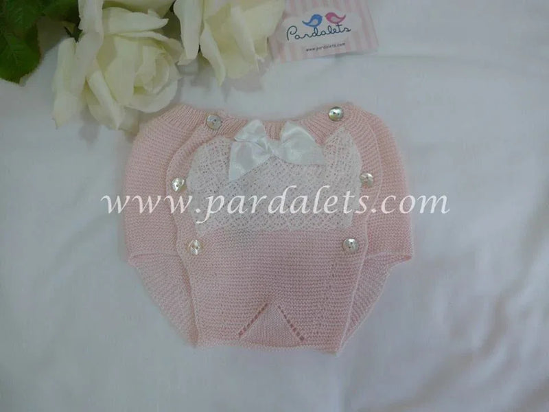 Braguita bebe hilo rosa con puntilla Paz Rodriguez - PARDALETS