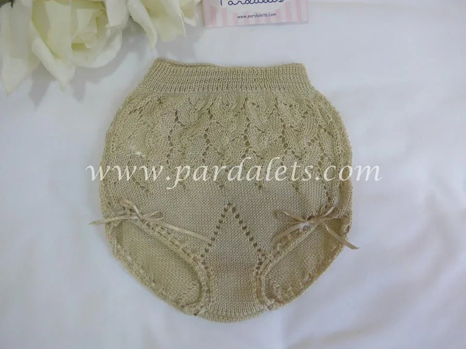 Braguita de hilo camel con cinta camel Yoedu - PARDALETS