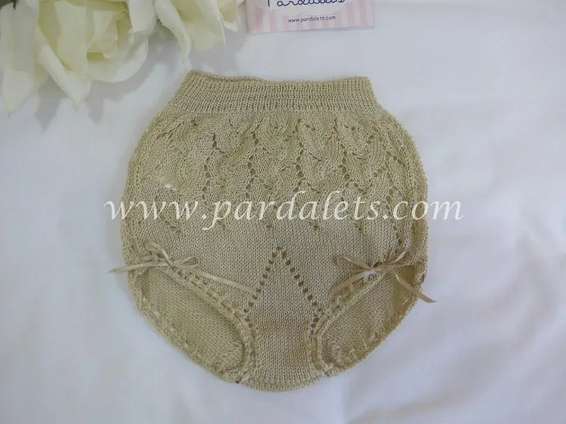Braguita de hilo camel con cinta camel Yoedu - PARDALETS