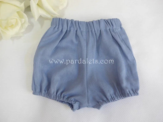 Bombacho lino azul francia Paloma de la O - PARDALETS
