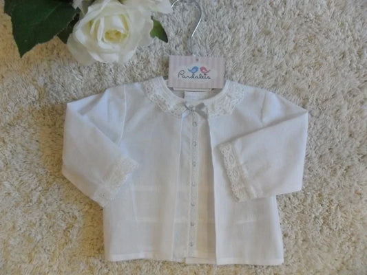 CAMISA BATISTA BLANCA Y GRIS - PARDALETS