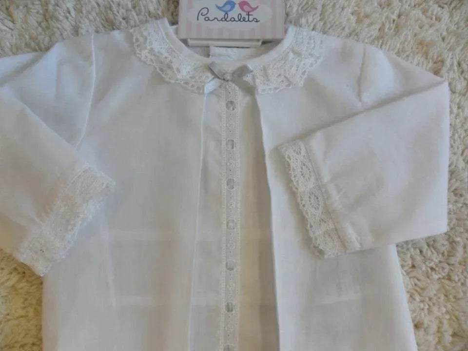 CAMISA BATISTA BLANCA Y GRIS - PARDALETS
